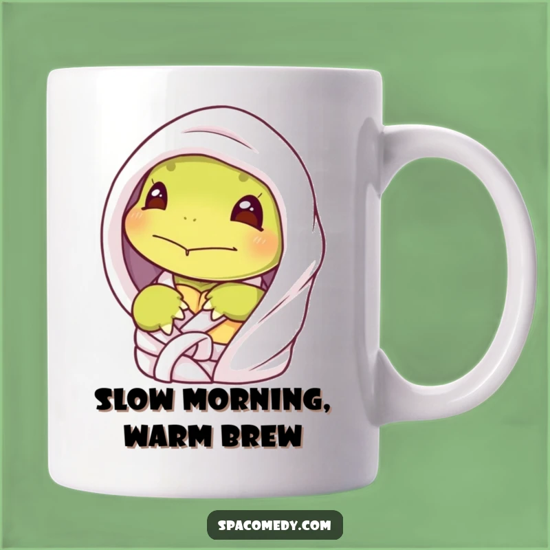 Funny Shy Turtle Spa Mug - Peeking Character Gift, Perfect for Relaxing and Introverts