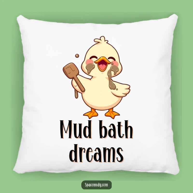 Funny Duck Mud Mask Pillow: Cozy Spa Companion with Joyful Animal, Adorable Gift