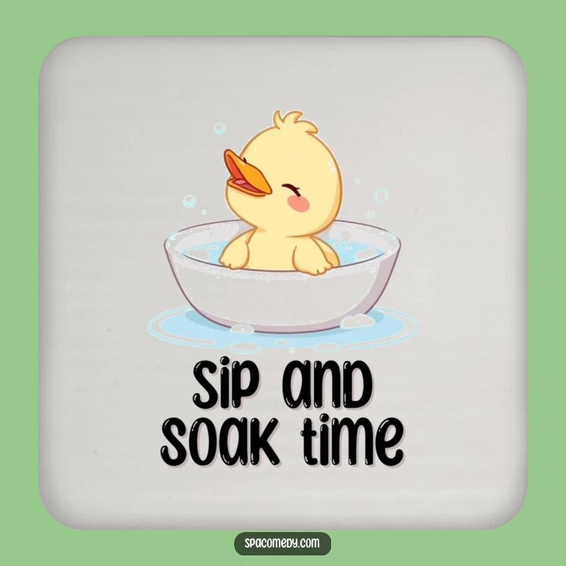 Funny Duck Bath Coaster - Protect Surfaces with Humorous Spa Art