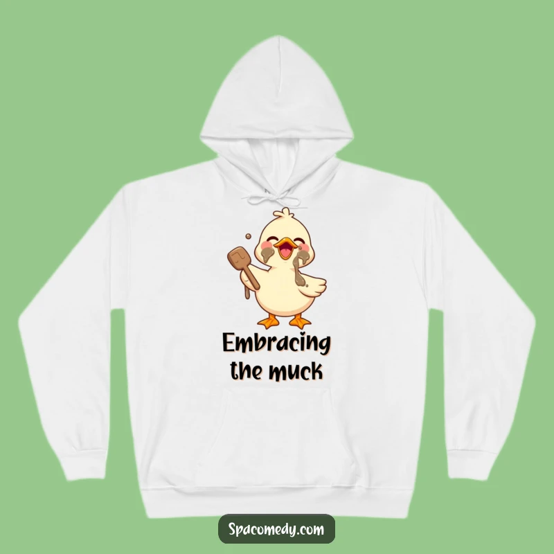 Funny Duck Mud Mask Hoodie: Cozy Spa Retreat with Joyful Animal, Comfy Gift