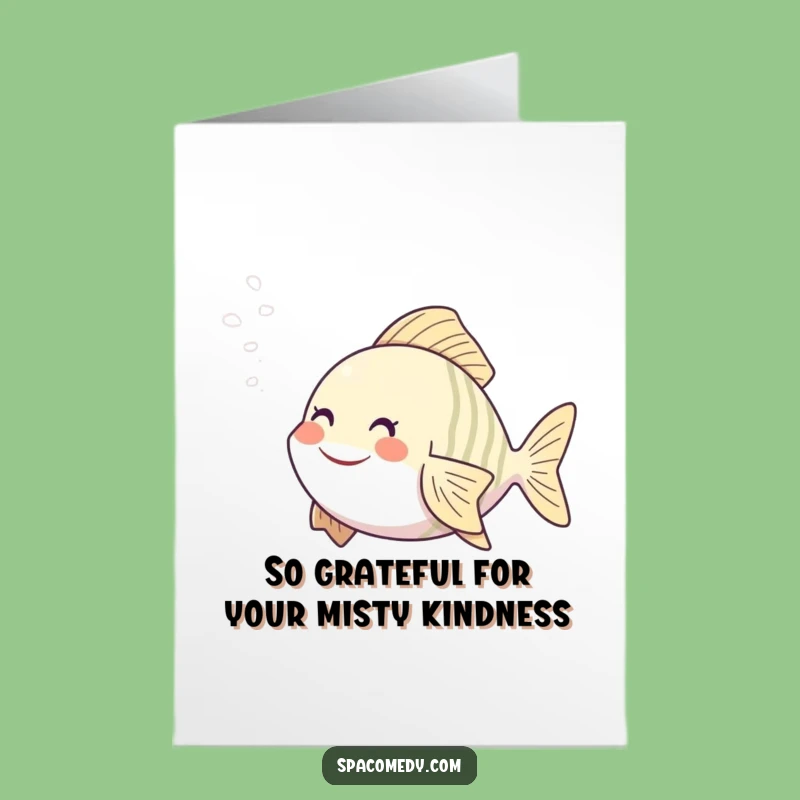Free Printable Thank You Card: Fishy Gratitude, Humorous Downloadable Thanks!
