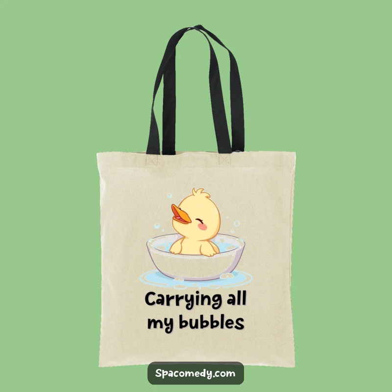 Funny Duck Bath Tote Bag - Spacious & Hilarious Bag for Spa Essentials