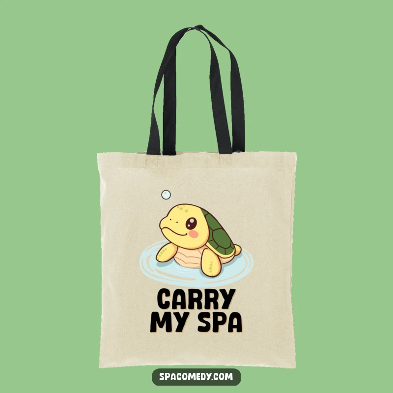 Funny Kawaii Turtle Tote Bag: Happy Soaking Turtle Style, Practical Funny Gift